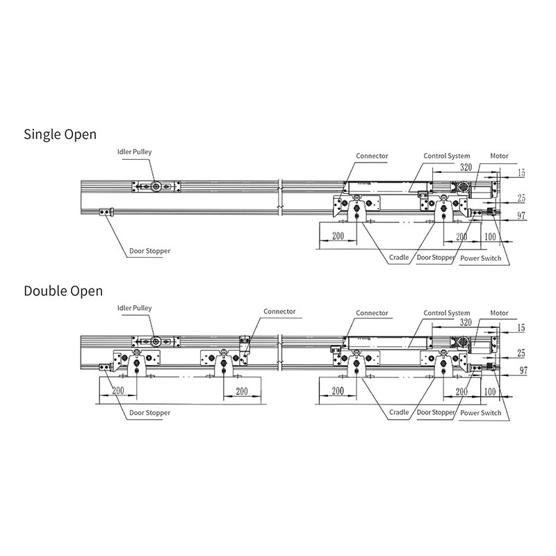 1000 kg Awtomatikong Sliding Operator 1000 kg Awtomatikong Sliding Operator